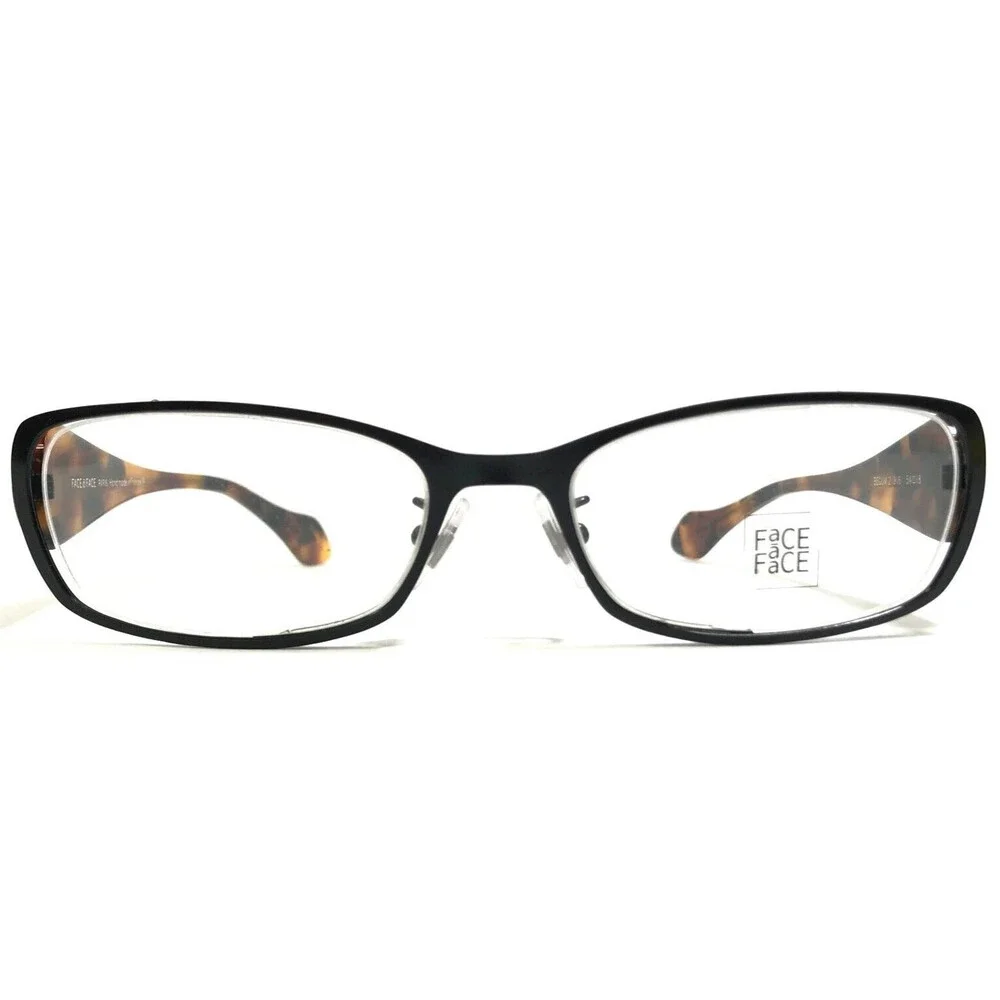 FACE a FACE Eyeglasses Frames BEGUM 2 916 Black Tortoise Semi Rimmed 54-18-130